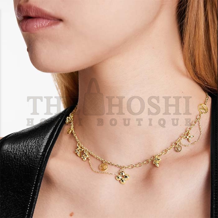 L0vis Vvtt0n Women LV Blooming S*pple Necklace Brass Monogram Flowers LV Circle Master Quality