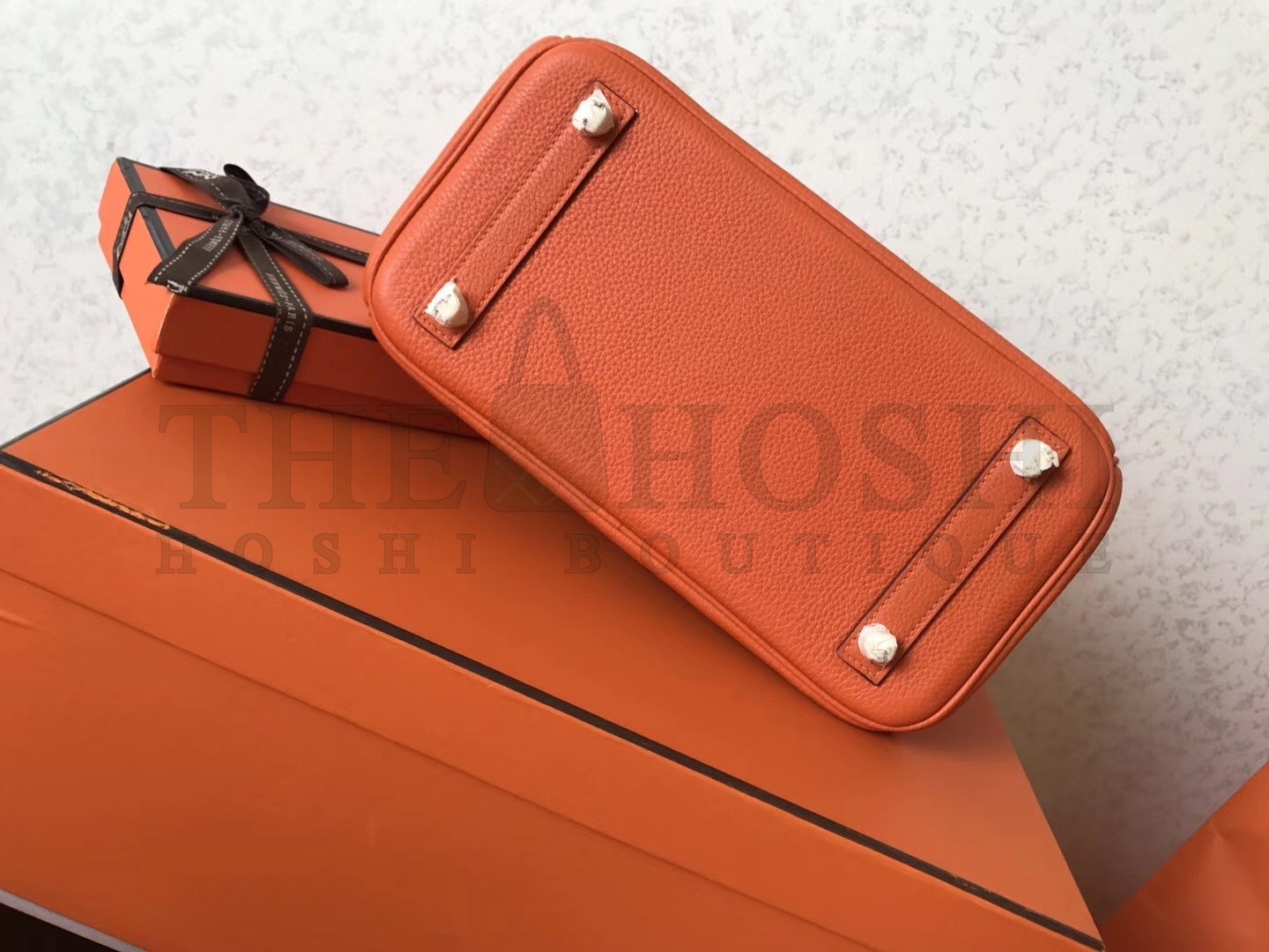 H**me5 Orange Birkin 25cm Clemence Handmade Bag Master Quality