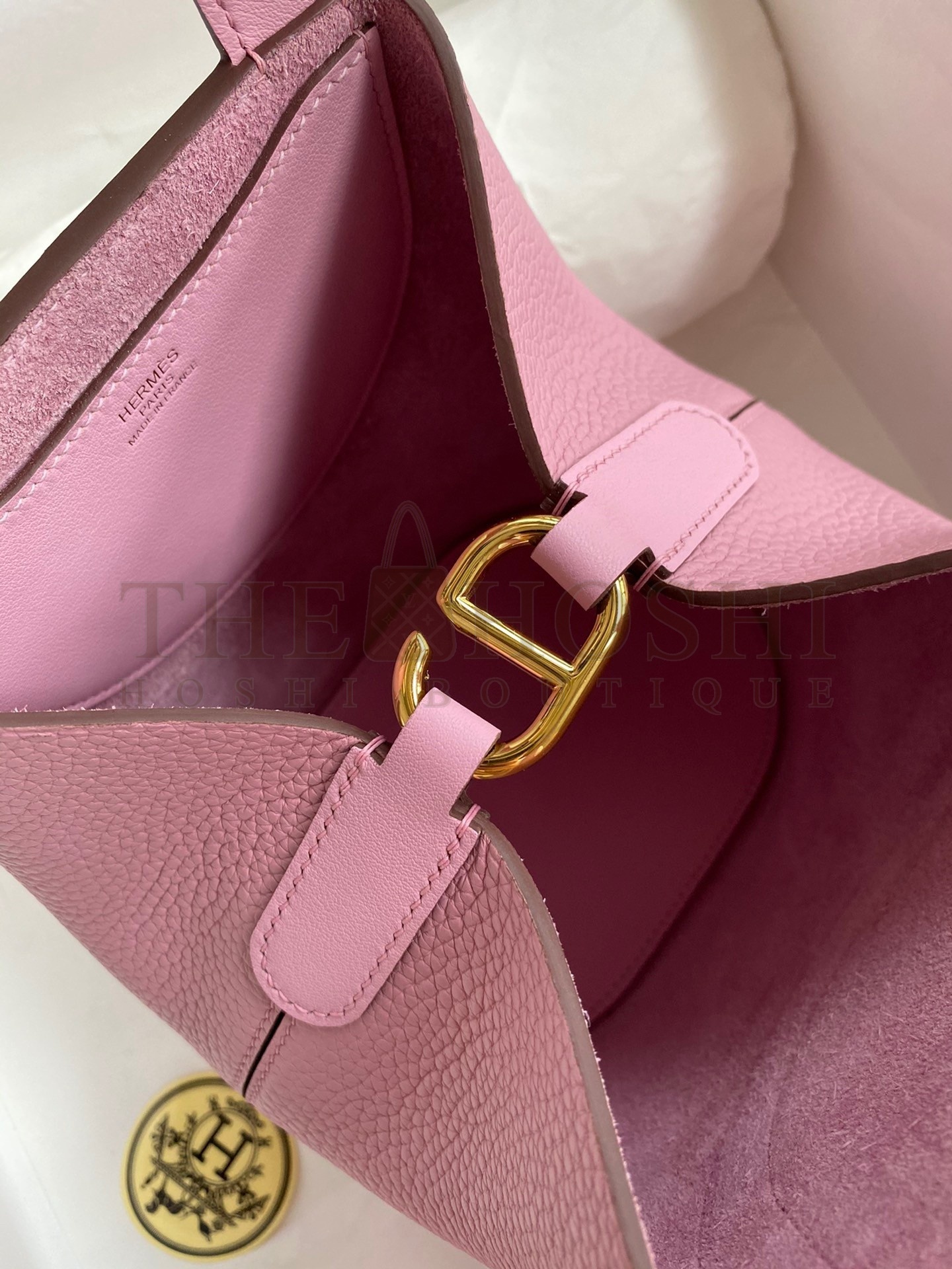H**me5 In The Loop 18 Handmade Bag in Mauve Sylvestre Clemence Leather Master Quality