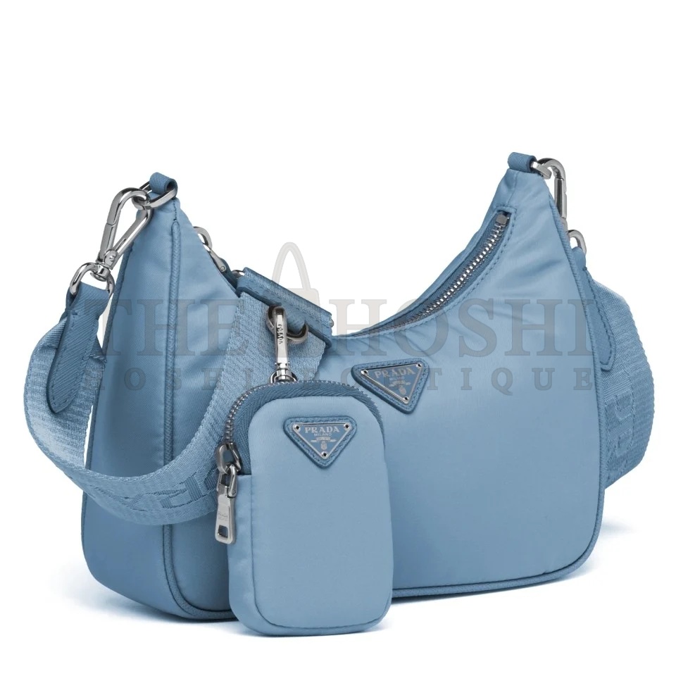 Pra*a Re-Edition 2005 Shoulder Bag In Blue Re-Nylon Master Quality