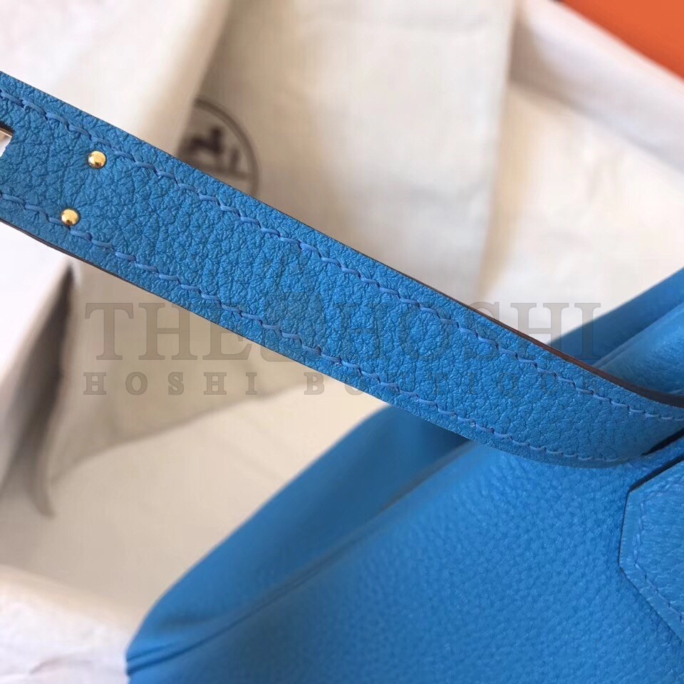 H**me5 Blue Zanzibar Birkin 30cm Clemence Handmade Bag Master Quality