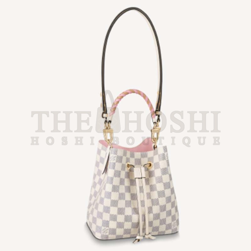 L0vis Vvtt0n LV Women NéoNoé BB Bucket Bag Damier Azur Coated Canvas Master Quality