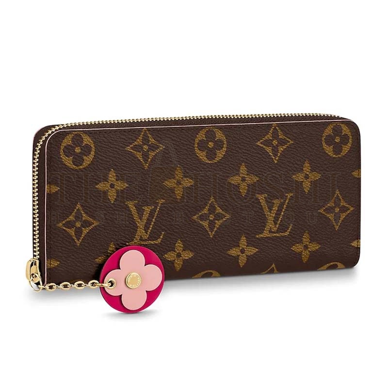 L0vis Vvtt0n LV Women Clémence Wallet in Monogram Canvas-Brown Master Quality