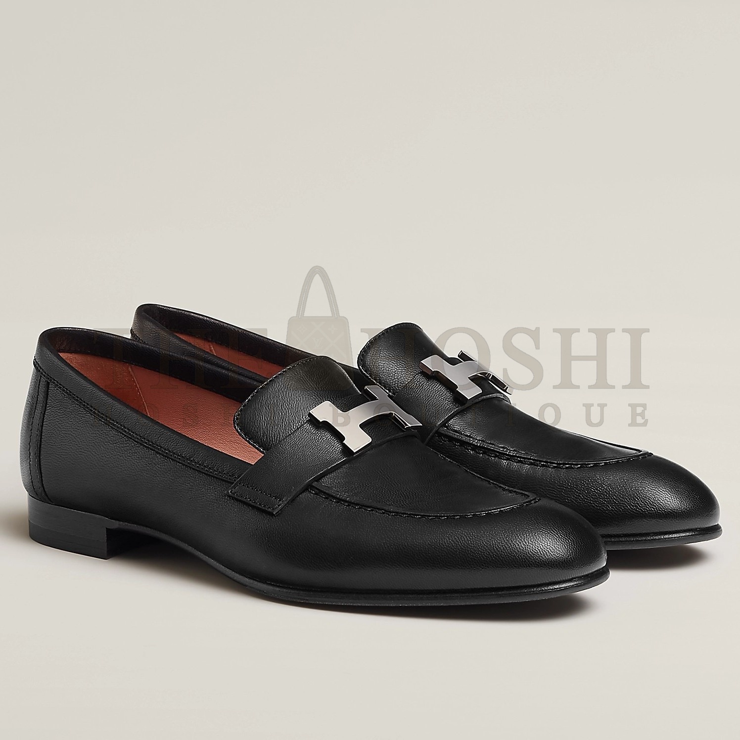 H**me5 Men's Paris Loafers In Noir Calfskin Master Quality