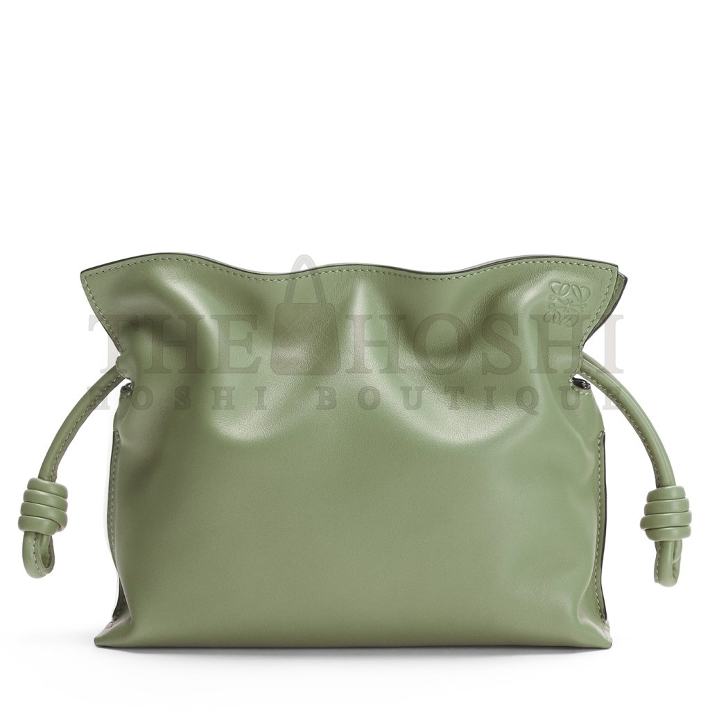L0ew* Flamenco Mini Clutch In Rosemary Nappa Leather Master Quality