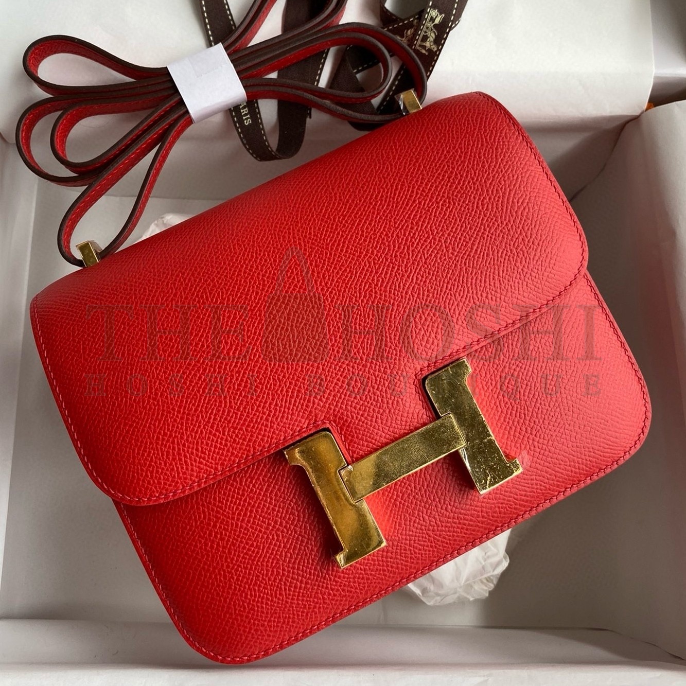 H**me5 Constance 18 Handmade Bag In Rouge Coeur Epsom Calfski Master Quality