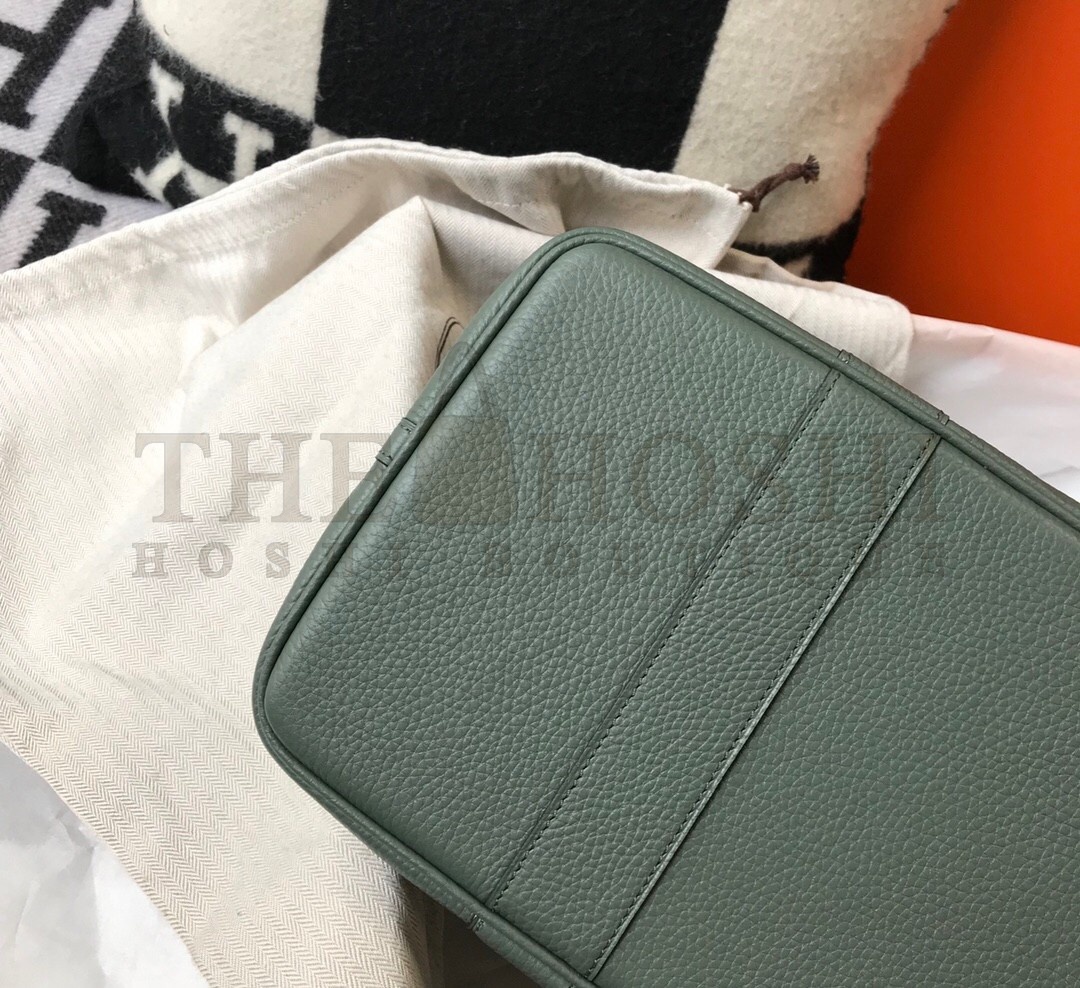 H**me5 Garden Party 36 Bag In Vert Amanda Clemence Leather Master Quality