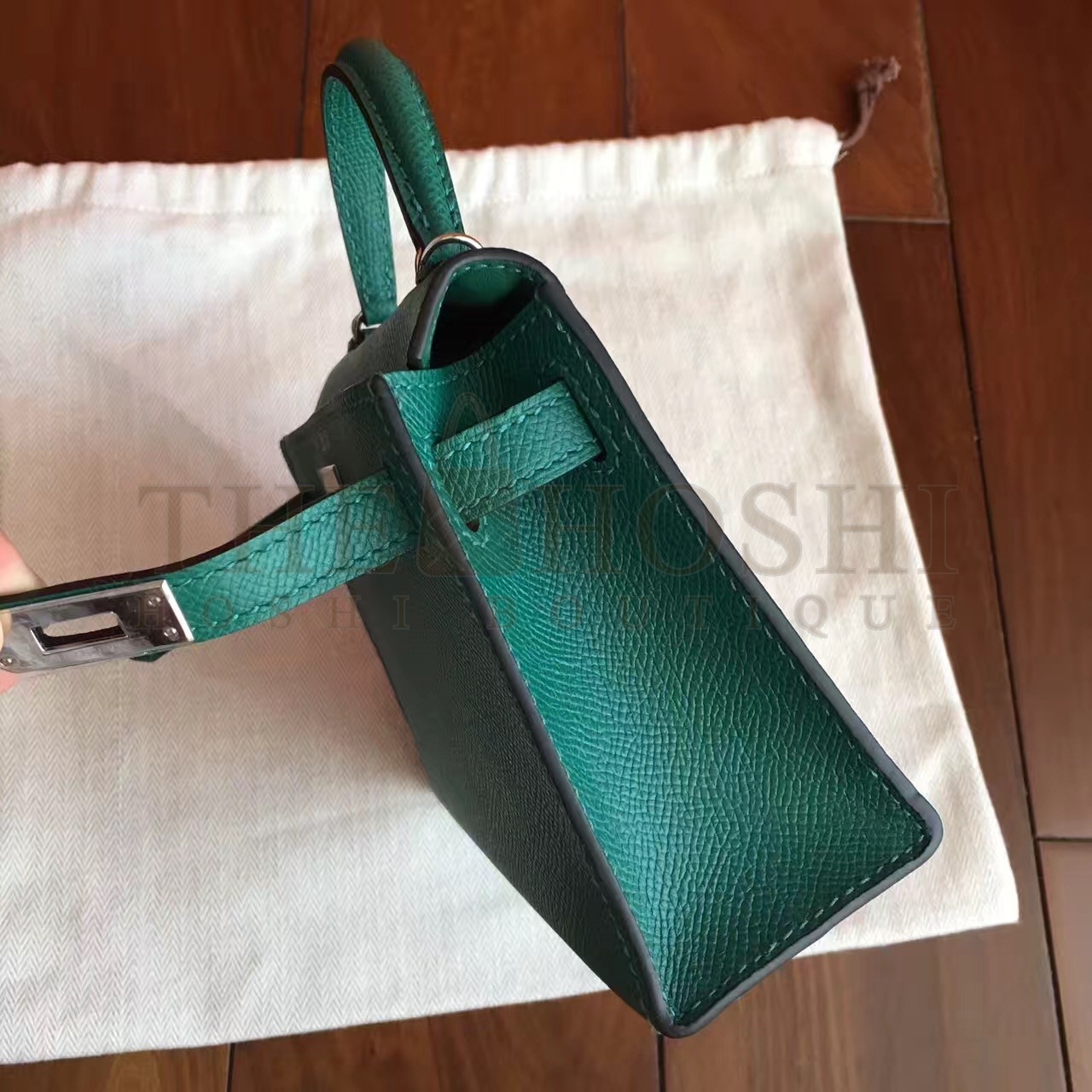 H**me5 Malachite Epsom Kelly Mini II Handmade Bag Master Quality