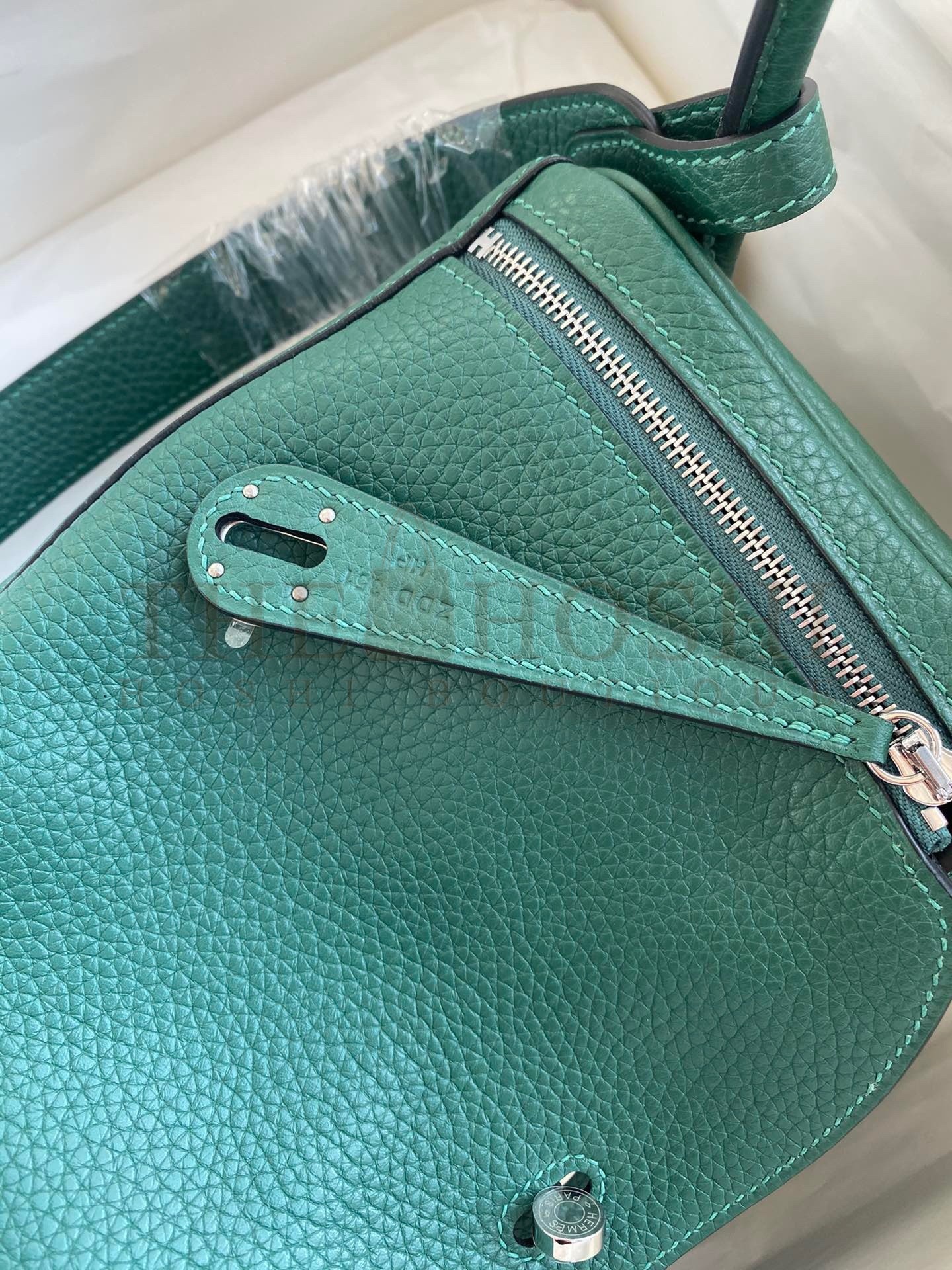 H**me5 Lindy 26 Handmade Bag In Malachite Clemence Leather Master Quality