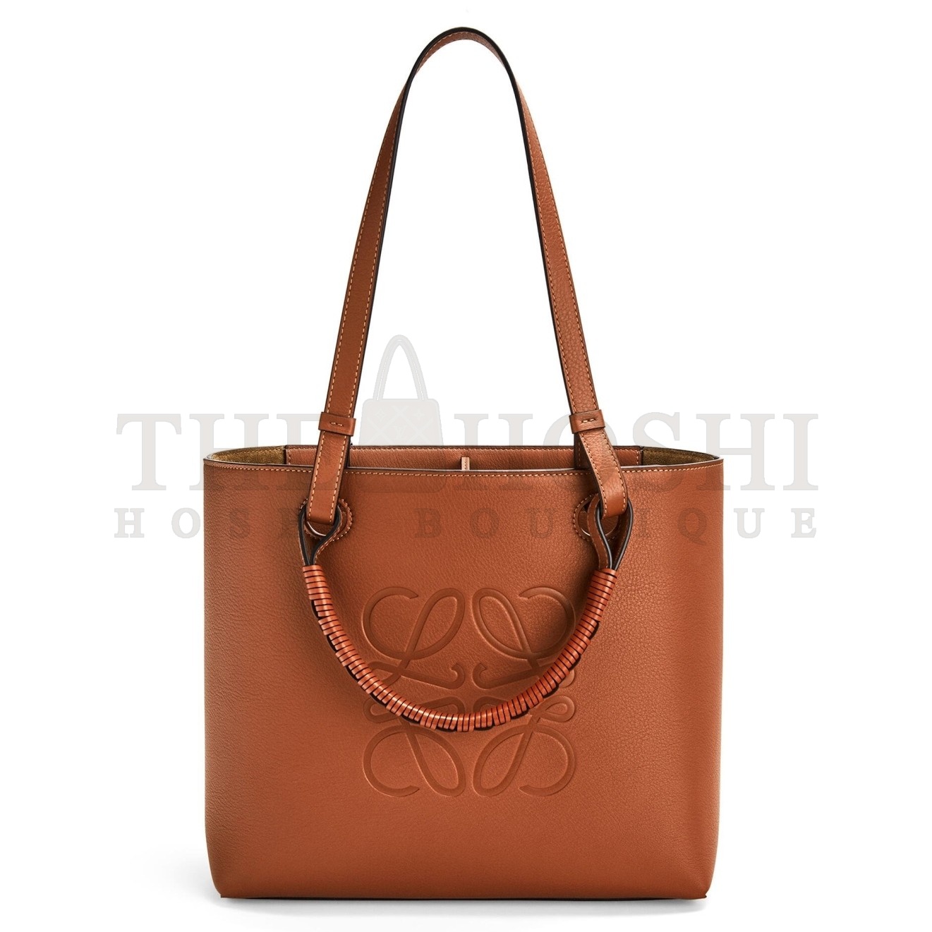 L0ew* Small Anagram Tote In Brown Classic Calfskin Master Quality