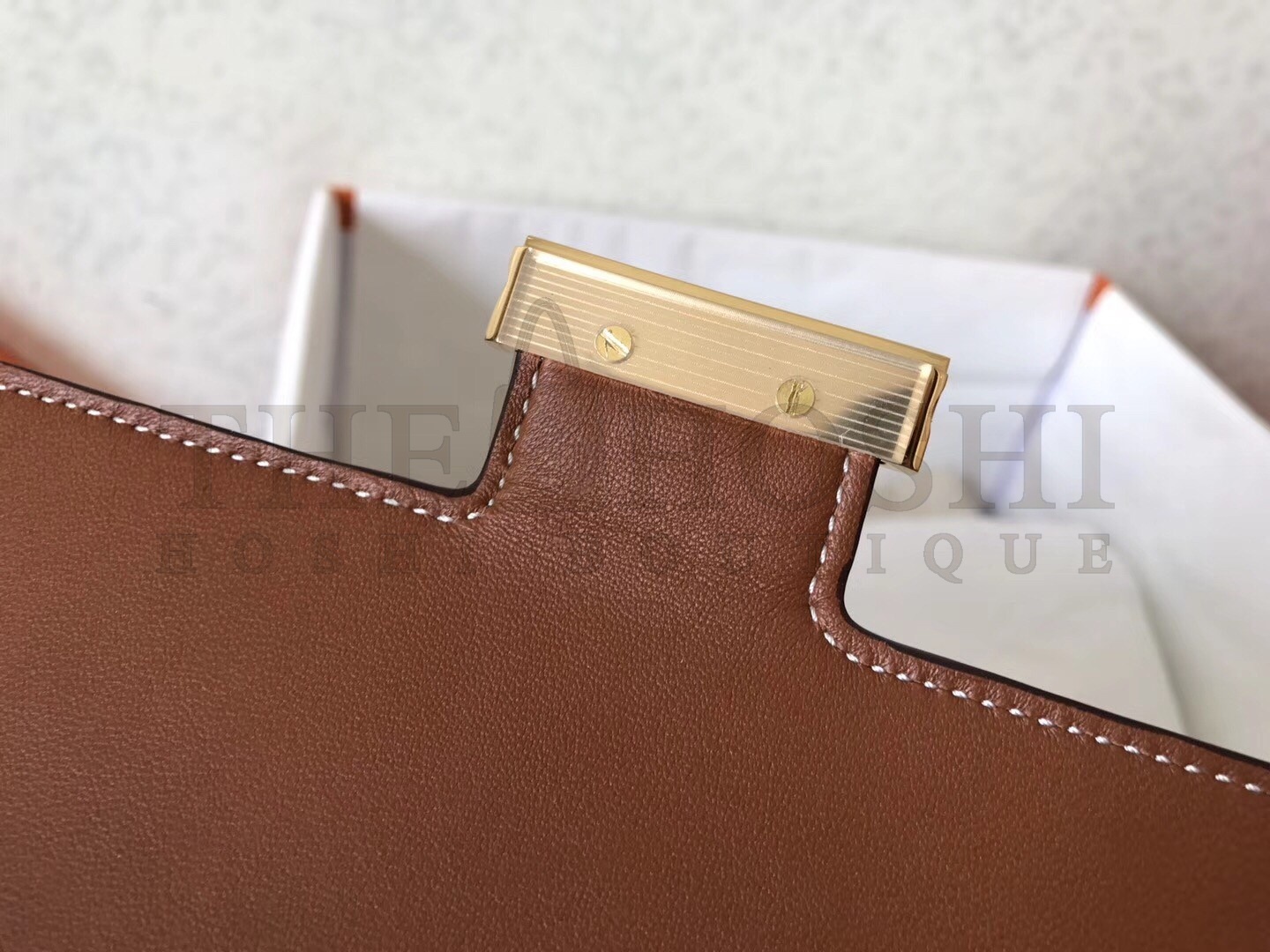 H**me5 Epsom Constance 24cm Brown Handmade Bag Master Quality