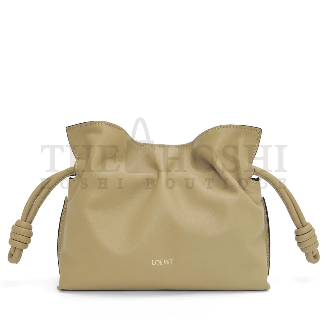 L0ew* Mini Flamenco Clutch Bag in Clay Green Nappa Calfskin Master Quality