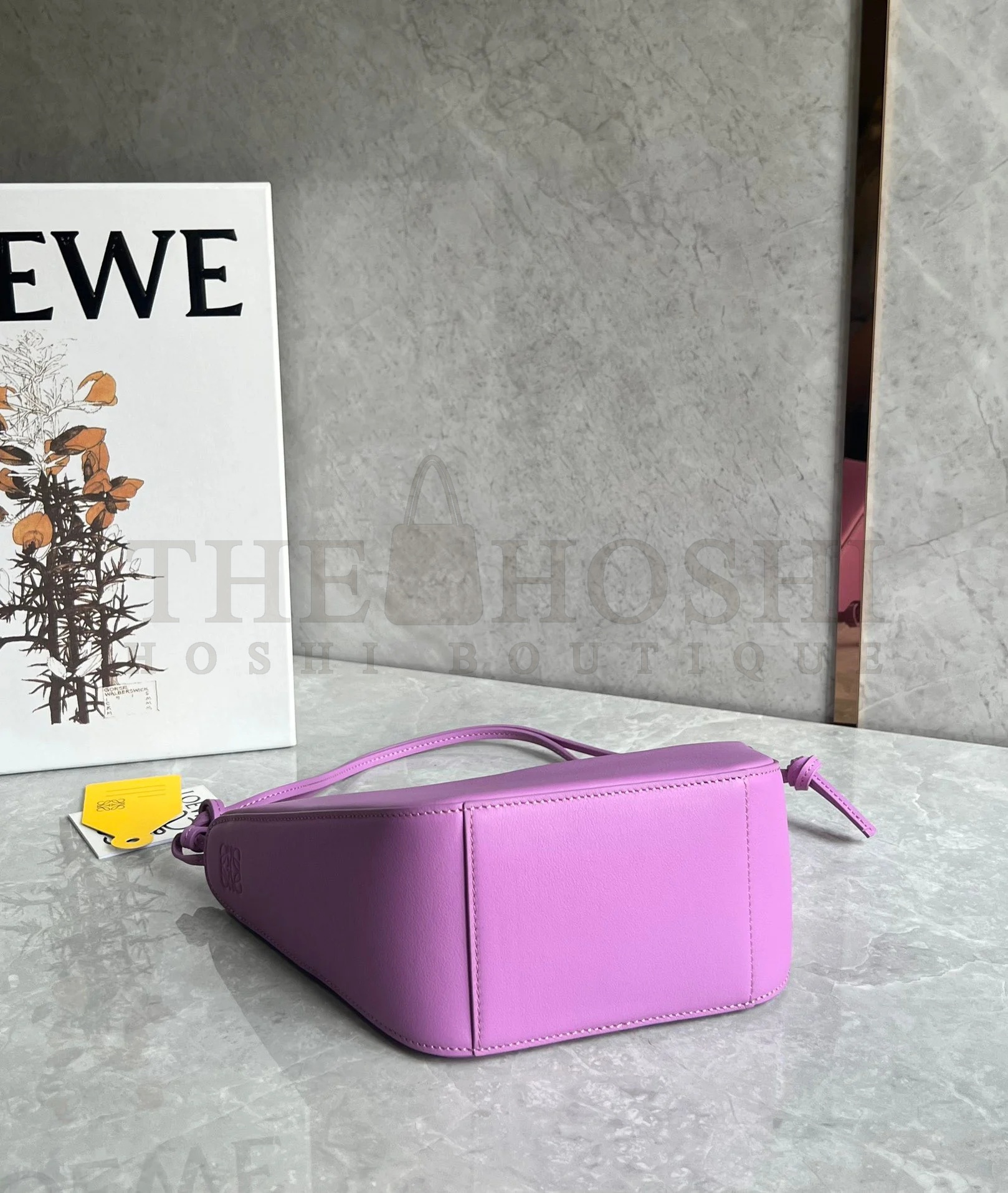 L0ew* Mini Hammock Hobo Bag in Rockrose Calfskin Master Quality