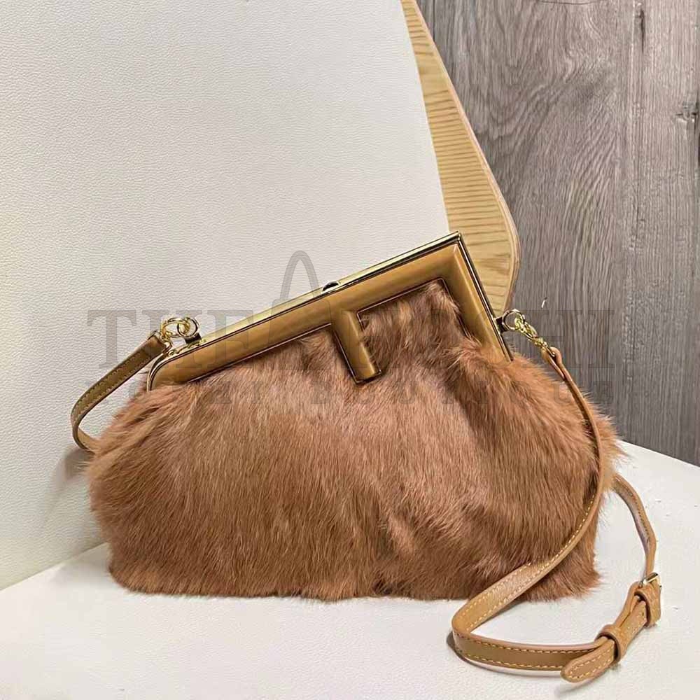 F**di Women First Small Brown Mink Bag Master Quality