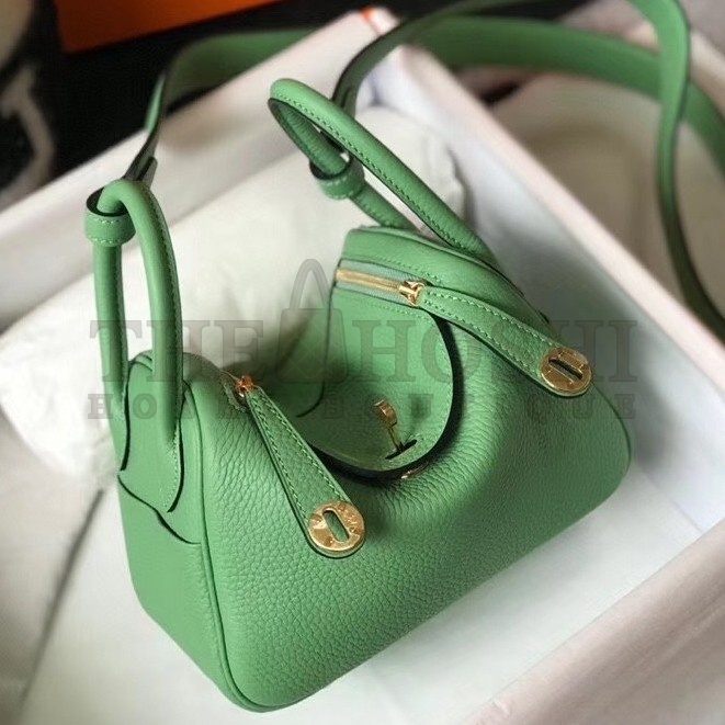 H**me5 Lindy Mini Bag In Vert Criquet Clemence Calfskin Master Quality
