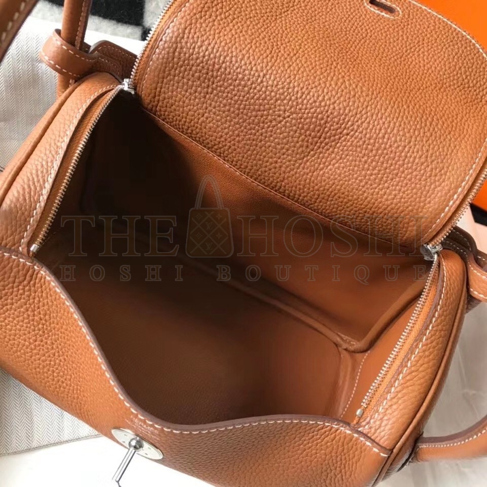 H**me5 Lindy 30cm Bag In Brown Clemence Leather Master Quality