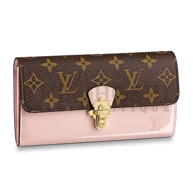 L0vis Vvtt0n LV Women Cherrywood Wallet Monogram Coated Canvas Master Quality