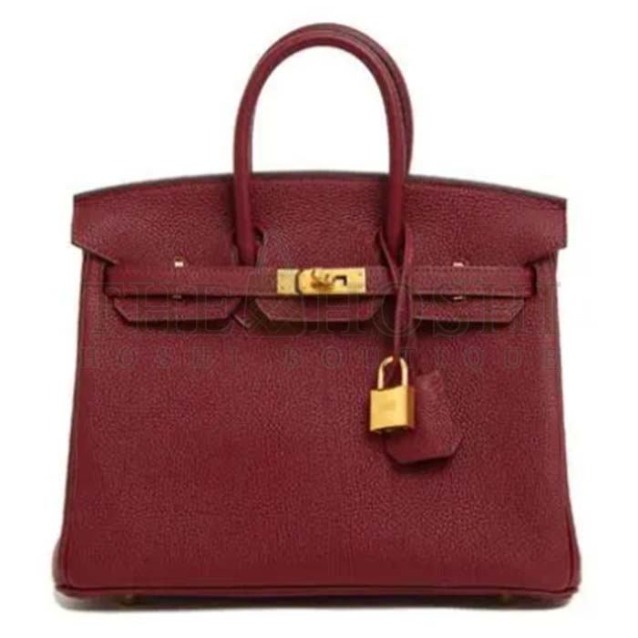 H**me5 Women Birkin 30 Bag in Epsom Leather with Gold Hardware-Maroon Master Quality