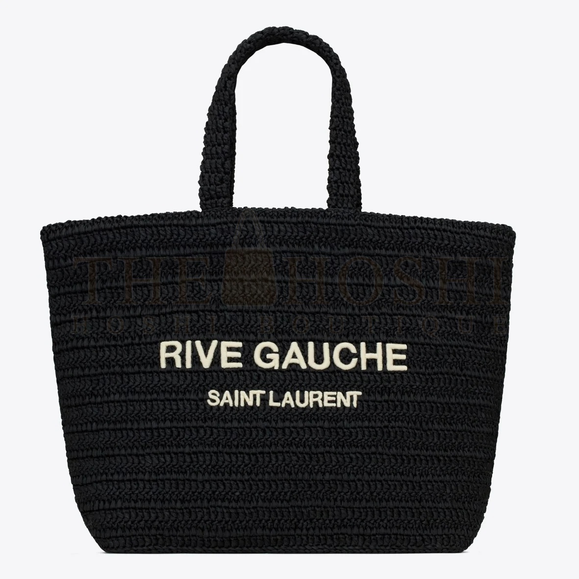 Sa1nt Lau*nt Rive Gauche Tote Bag in Black Raffia Crochet Master Quality