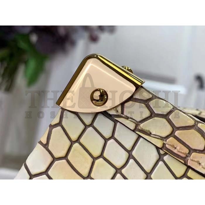 L0vis Vvtt0n LV Women Petite Malle Handbag Royal Garden Soft Shine Alligator Leather Master Quality