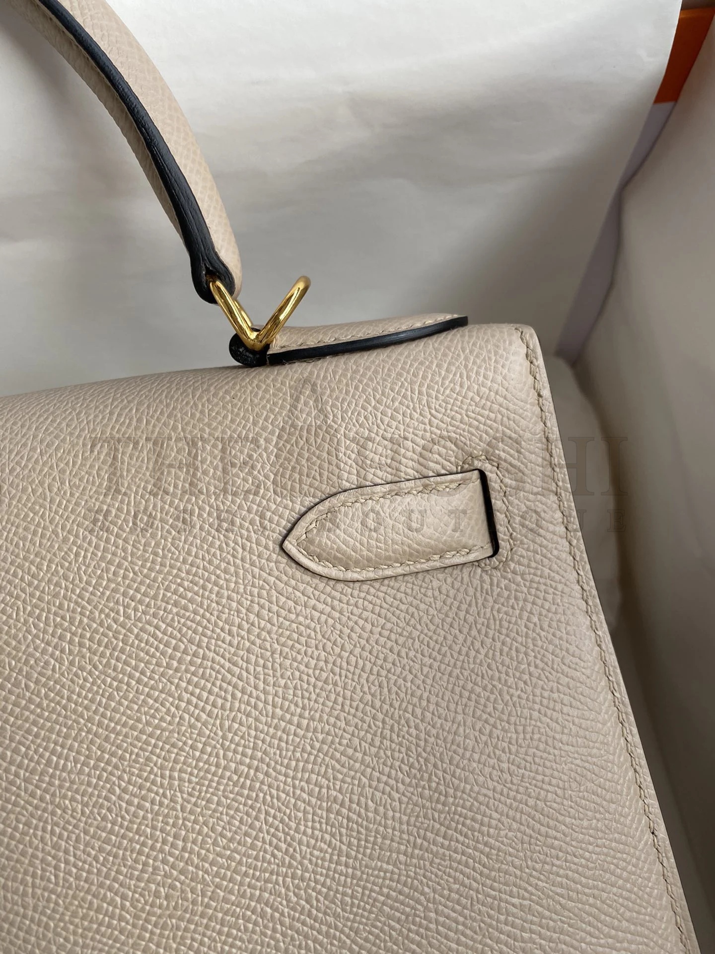 H**me5 Kelly Sellier 28 Handmade Bag In Trench Epsom Calfskin Master Quality