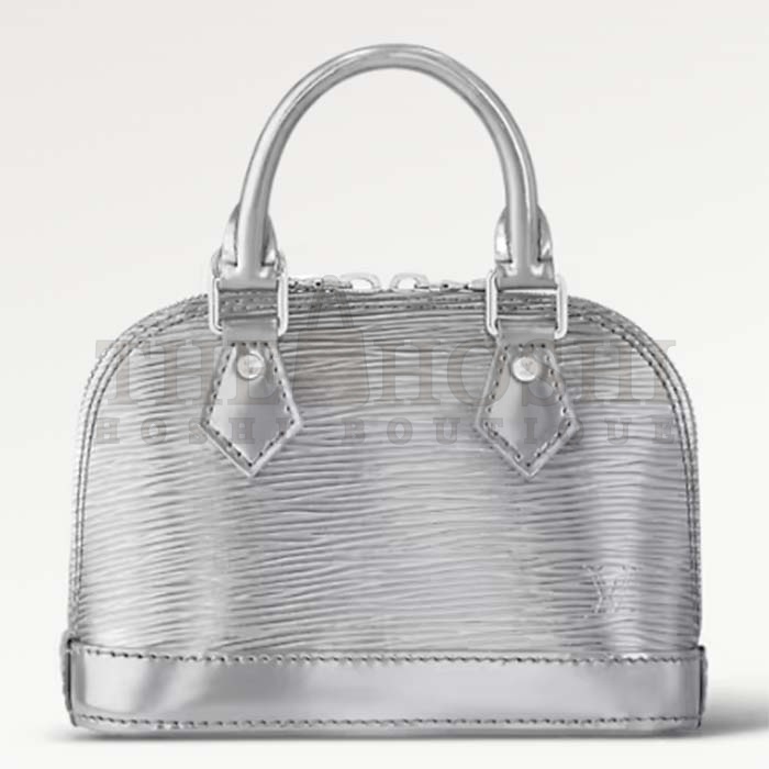 L0vis Vvtt0n LV Women Nano Alma Handbag Silver Epi Grained Cowhide Leather Master Quality