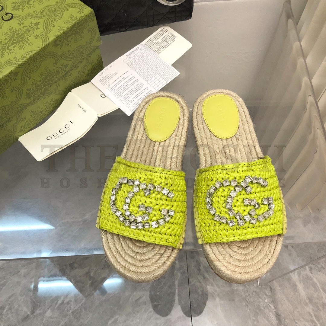 Gvc*1  WOMEN'S INTERLOCKING G ESPADRILLE SHOES SANDALS Master Quality