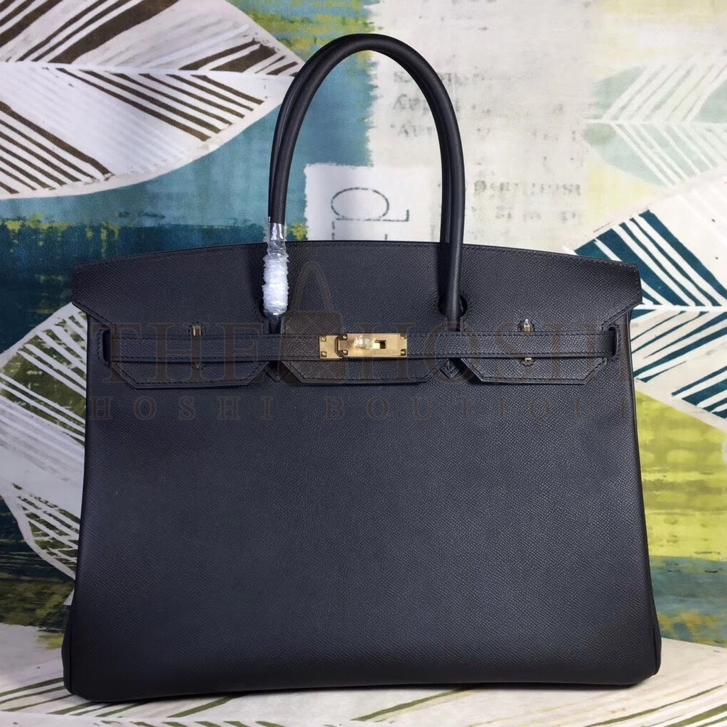 H**me5 Black Epsom Birkin 40cm Handmade Bag Master Quality