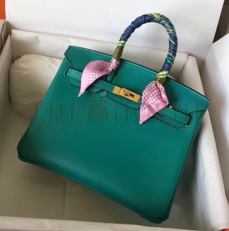 H**me5 Malachite Birkin 25cm Swift Handmade Bag Master Quality