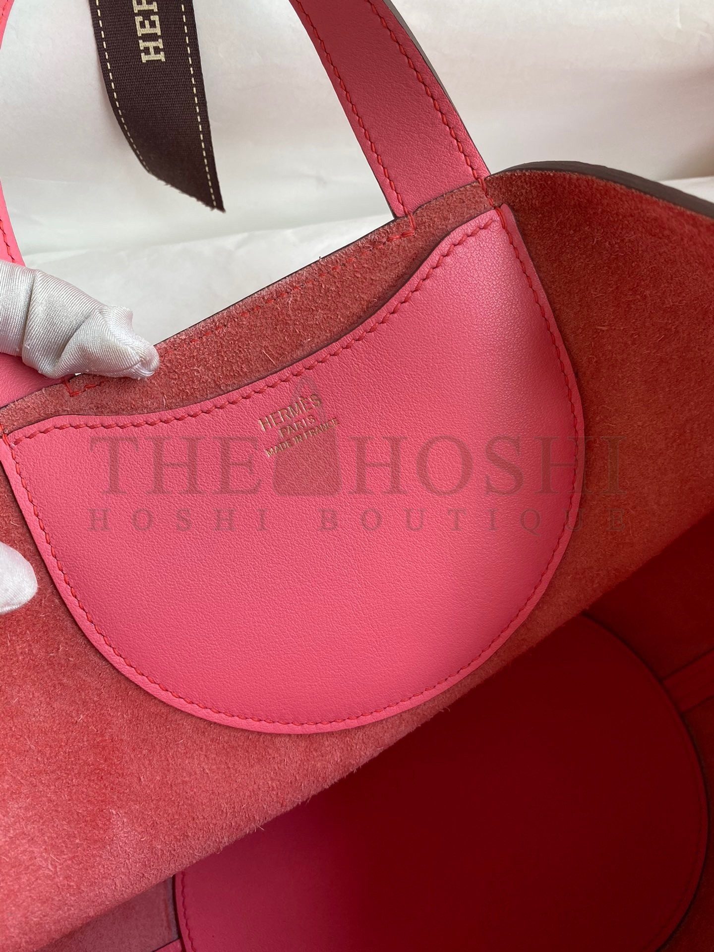H**me5 In The Loop 18 Handmade Bag in Rose Lipstick Clemence Leatherther Master Quality