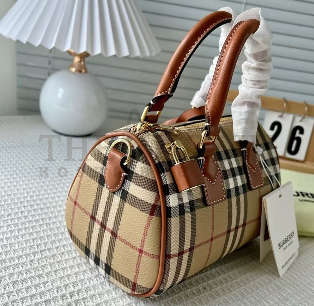 Bv*b*rry Mini Check Bowling Bag Master Quality