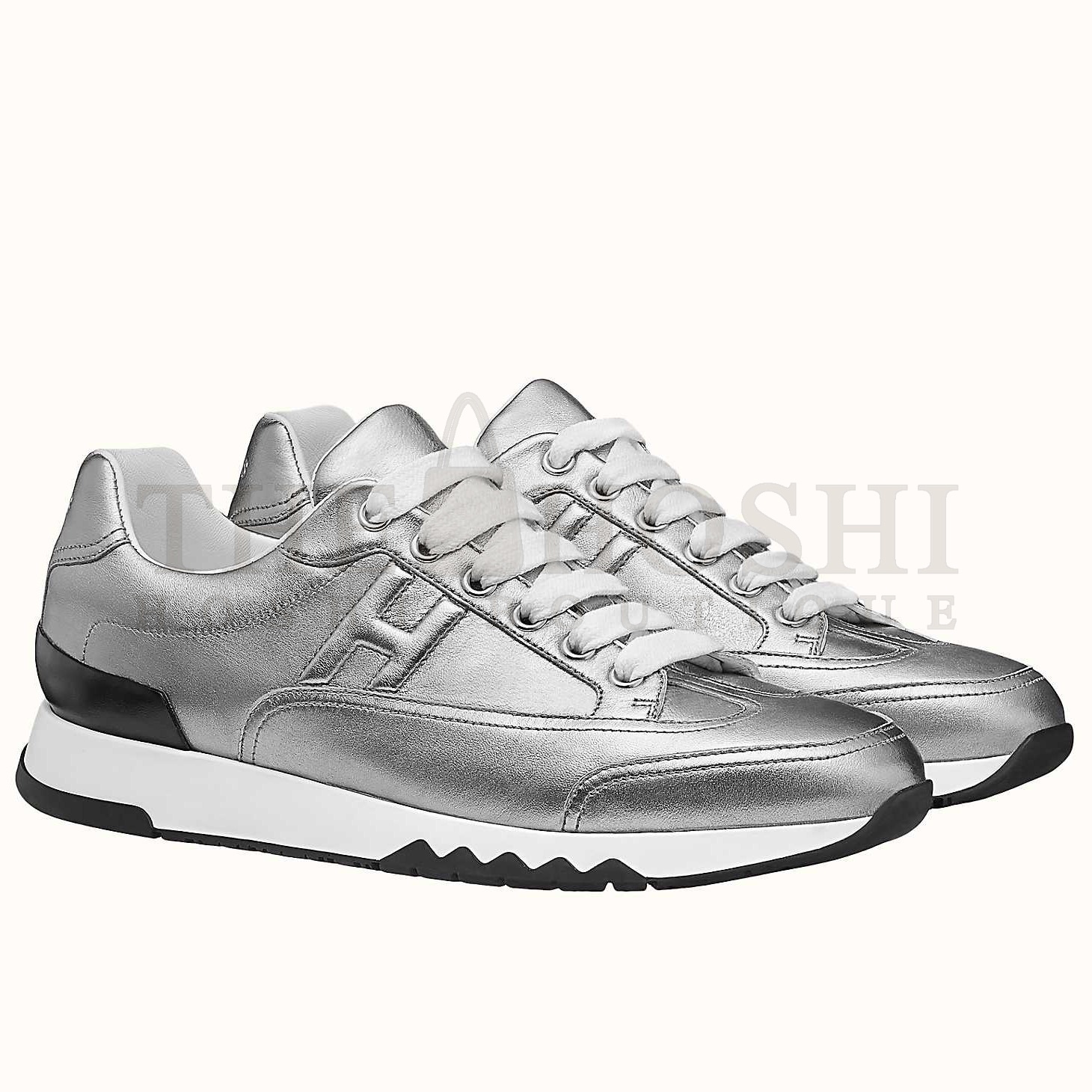 H**me5 Trail Sneakers In Silver Metallic Nappa Leather Master Quality