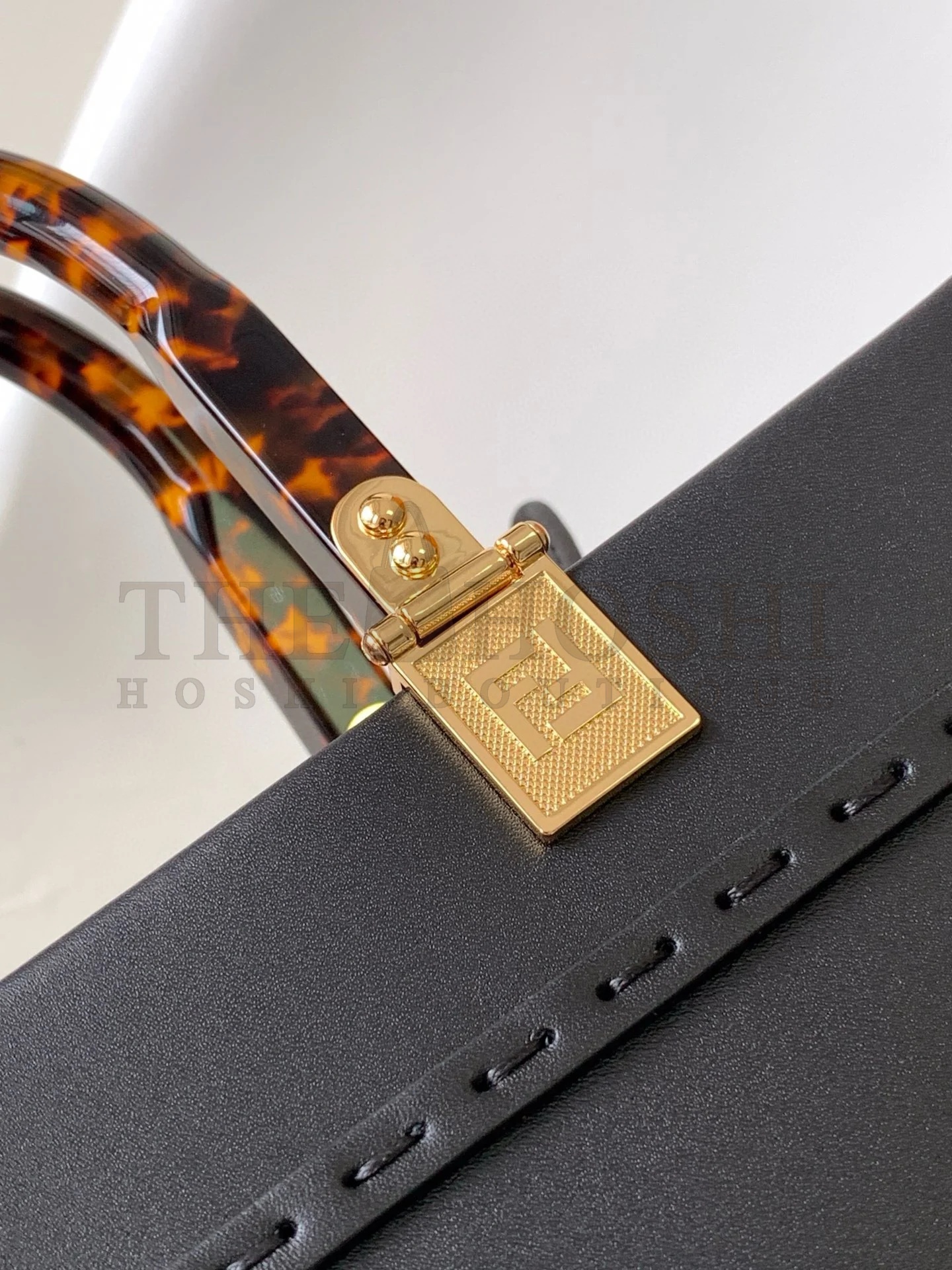 F**di Sunshine Small Tote Bag In Black Calfskin Master Quality