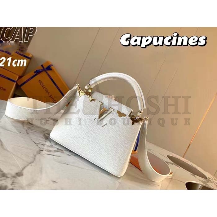 L0vis Vvtt0n LV Women Capucines Mini Handbag Galet Taurillon Leather Master Quality