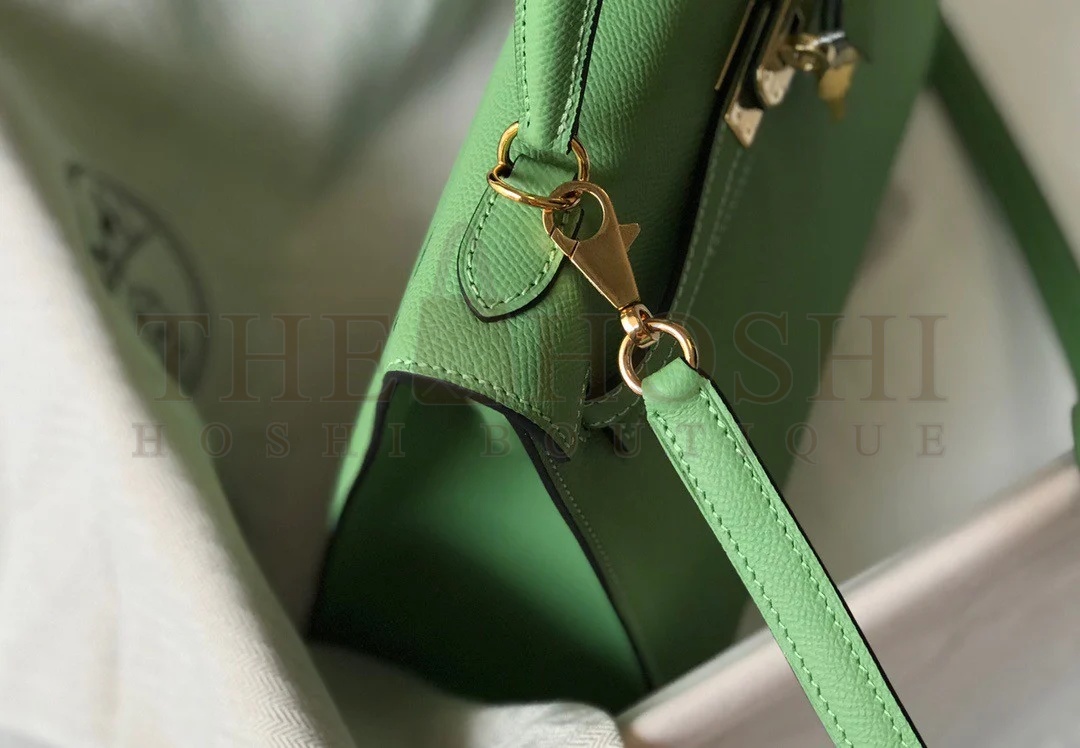 H**me5 Kelly 28cm Sellier Bag in Vert Cypres Epsom Calfskin GHW Master Quality
