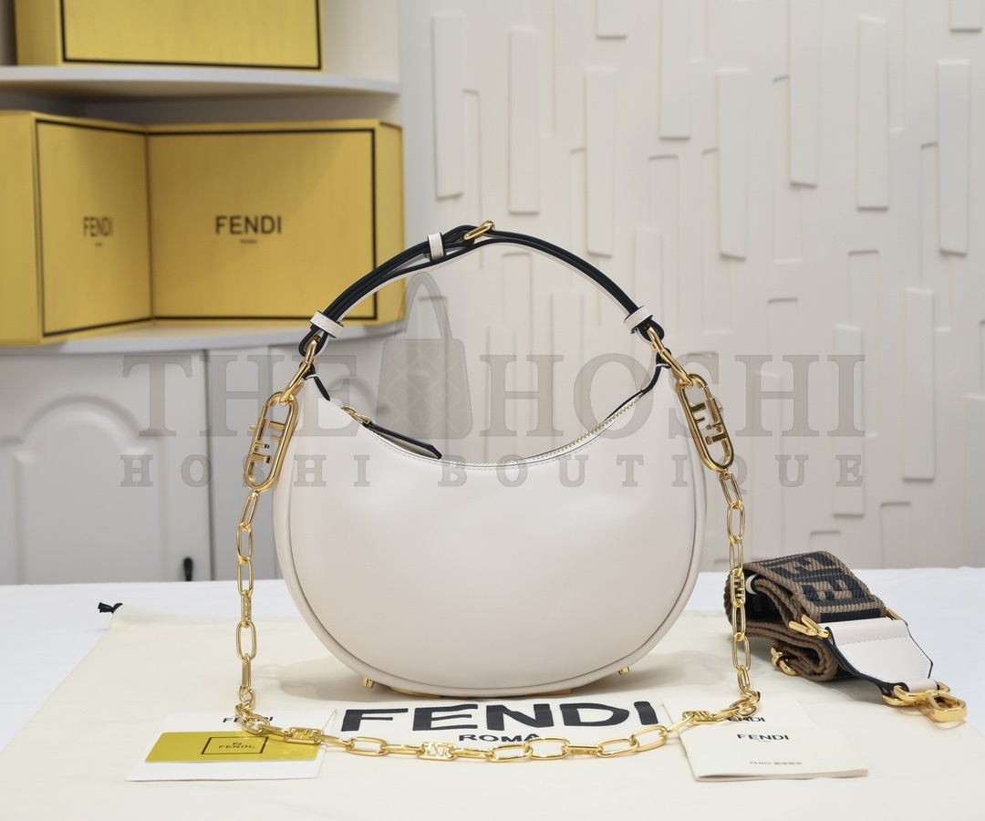 F**di Women F**digraphy Small Black Leather Bag-Black  size:24.5 cm Master Quality