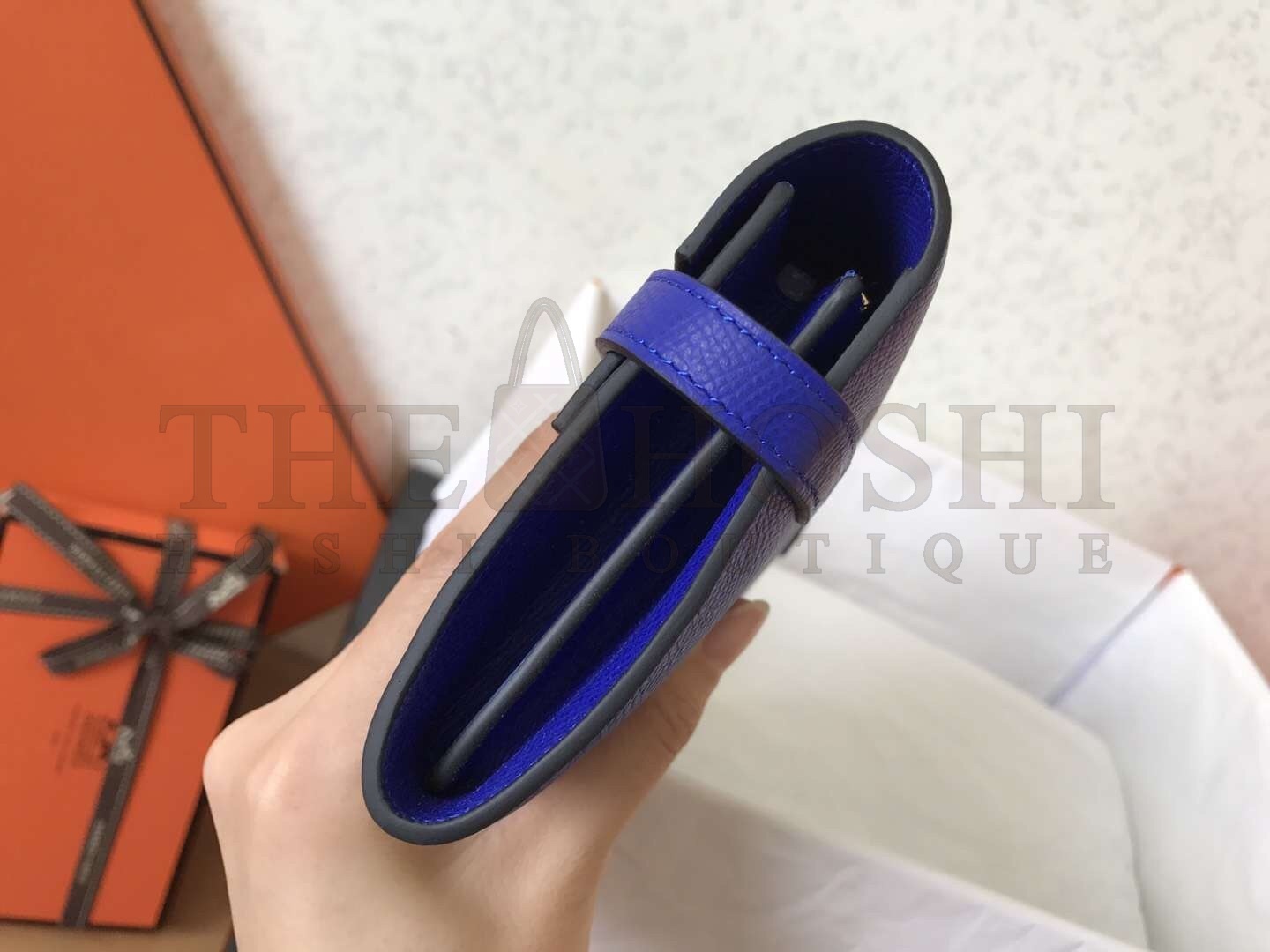 H**me5 Kelly Classic Long Wallet In Blue Electric Epsom Leather Master Quality