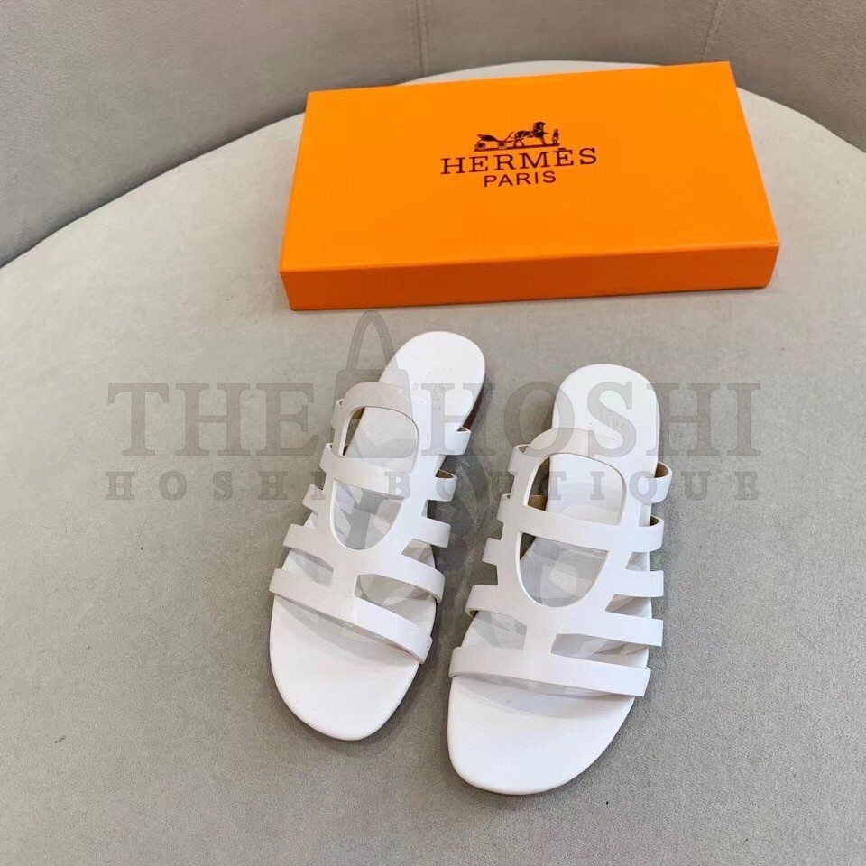 H**me5 Camelia Sandals In White Calfskin Master Quality