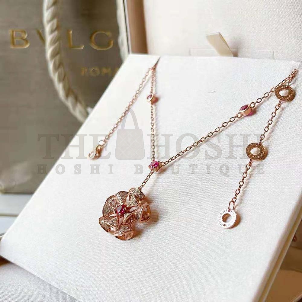 Bulgari Women Divas Dream Necklace in 18 Kt Rose Gold Master Quality