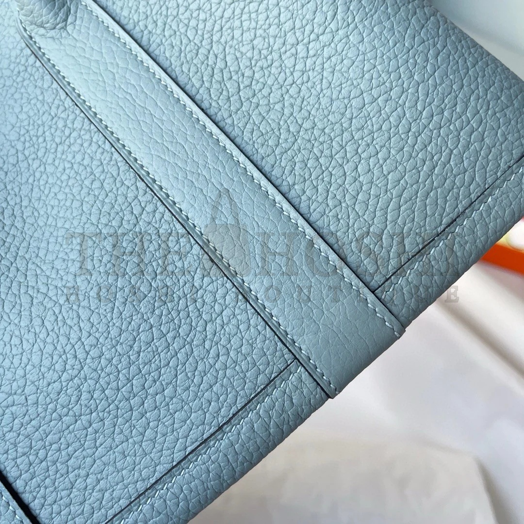 H**me5 Garden Party 30 Handmade Bag in Ciel Negonda Leather Master Quality