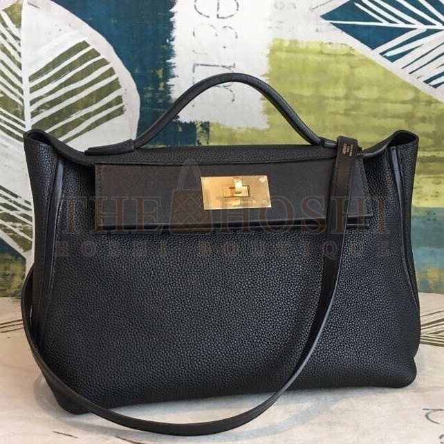 H**me5 24/24 29 Bag In Black Clemence Calfskin Master Quality