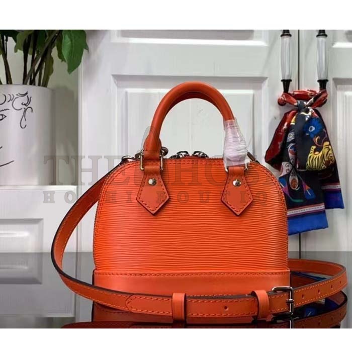 L0vis Vvtt0n LV Women Nano Alma Handbag Minnesota Orange Epi Grained Cowhide Leather Master Quality