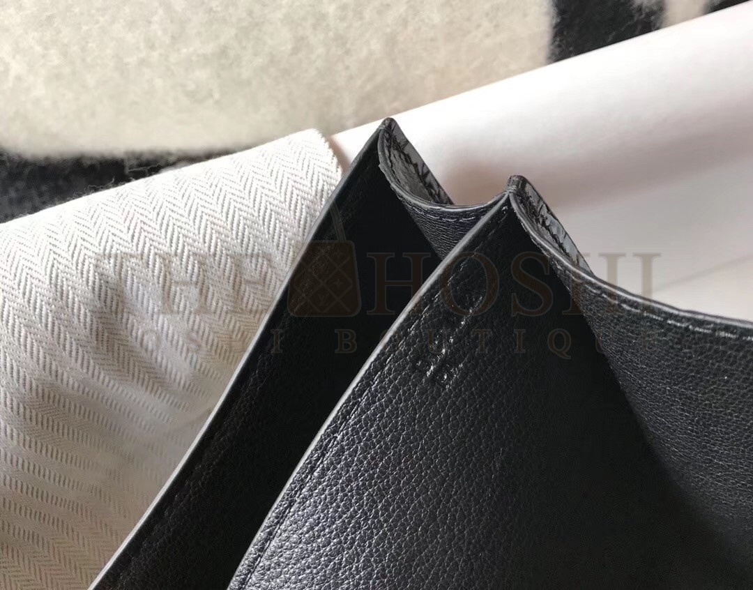 H**me5 Constance 18cm Bag In Black Embossed Crocodile Master Quality