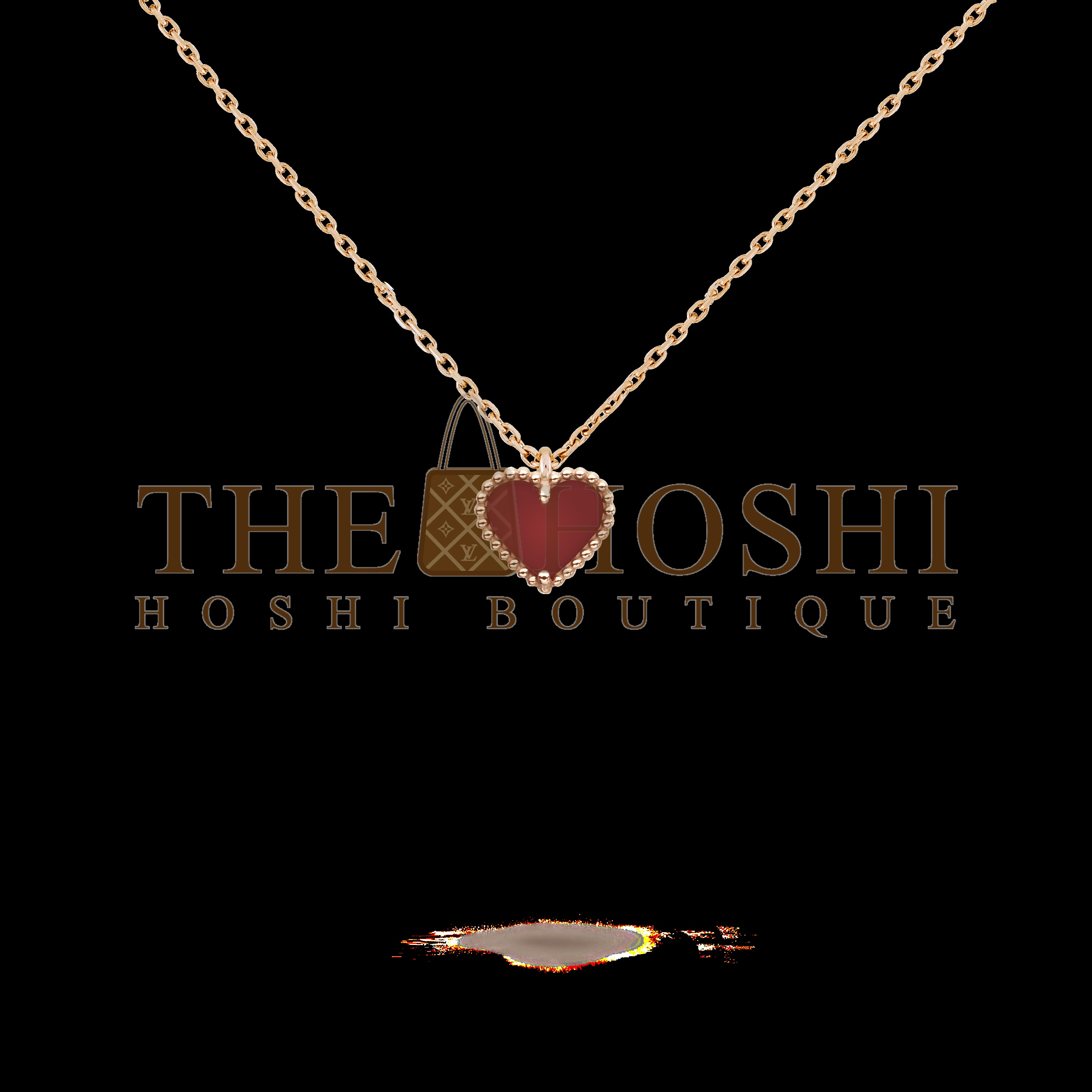 V*n Cl**f & Arpels Carnelian Heart Necklace & Earrings, Sweet Alhambra heart pendant Master Quality