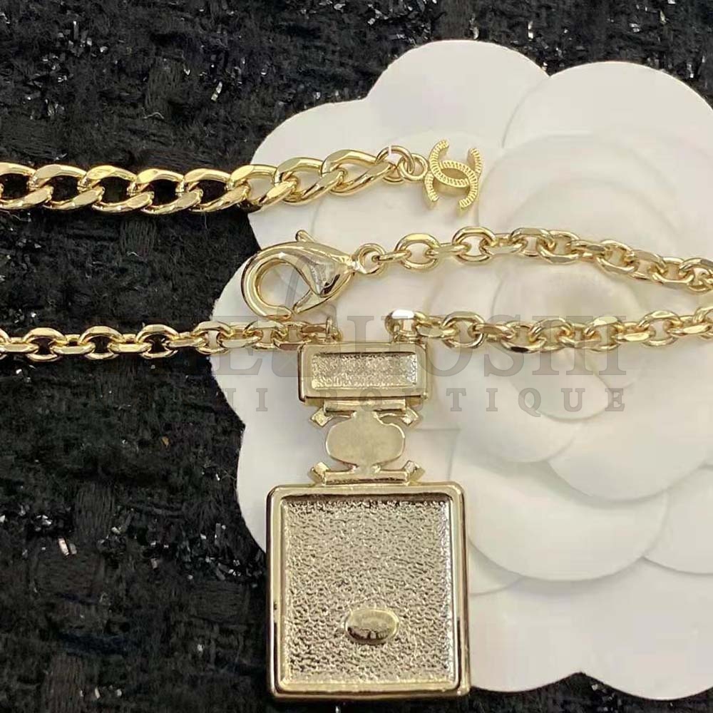 Ch**el Women Long Pendant Necklace in Metal and Strass Master Quality