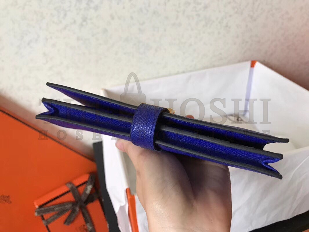 H**me5 Blue Electric Epsom Bearn Gusset Wallet Master Quality