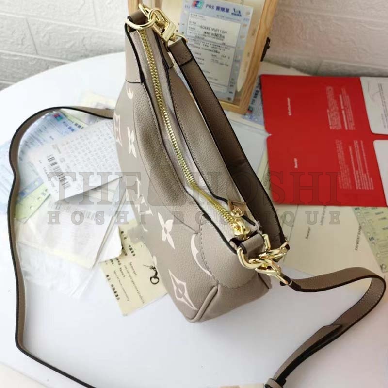 L0vis Vvtt0n LV Women Bagatelle Mini Hobo Handbag Monogram Empreinte Embossed Grained Cowhide Master Quality