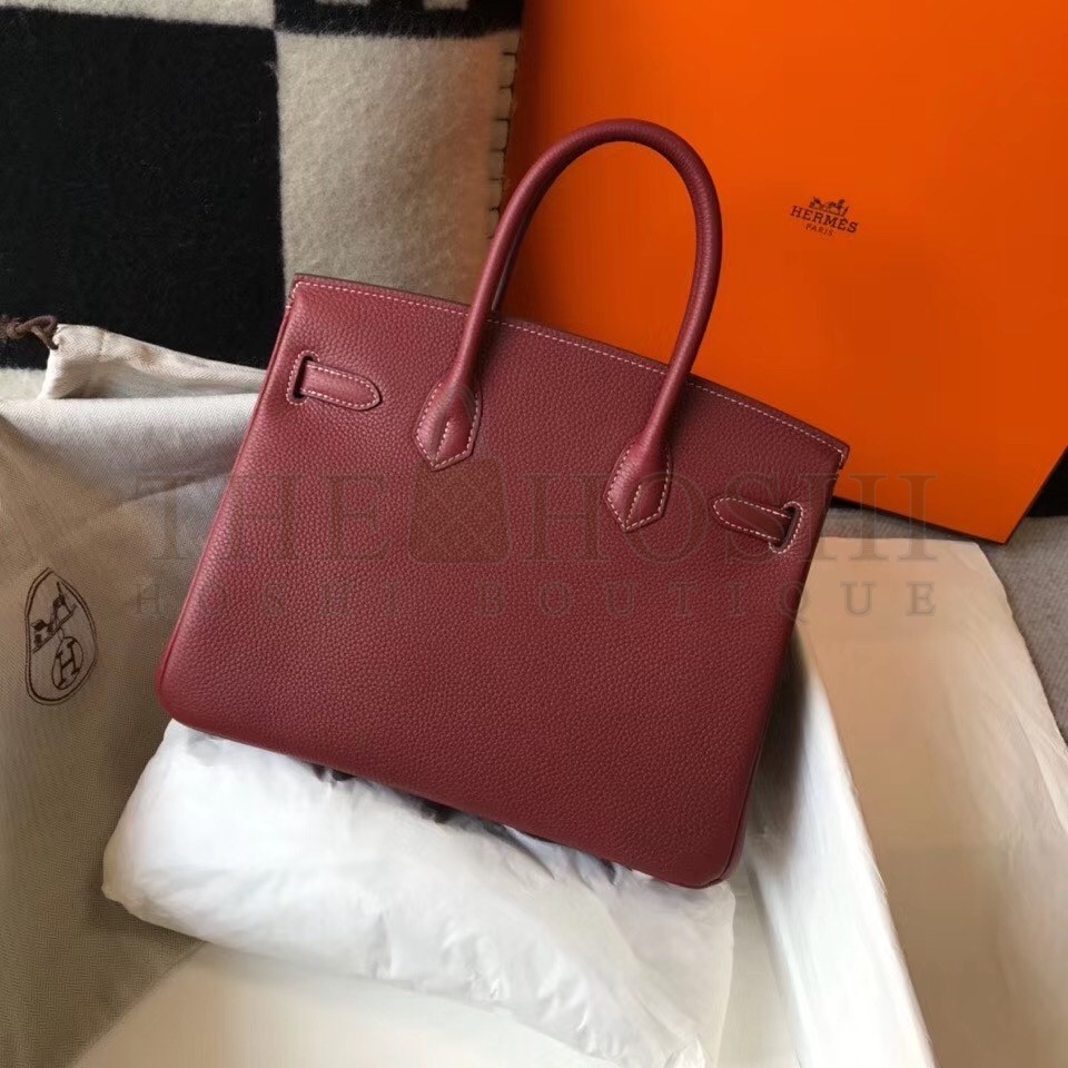 H**me5 Bordeaux Clemence Birkin 30cm Bag Master Quality