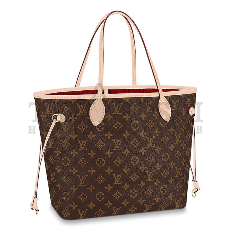 L0vis Vvtt0n LV Women Neverfull MM Bag in Monogram Canvas-Brown Master Quality