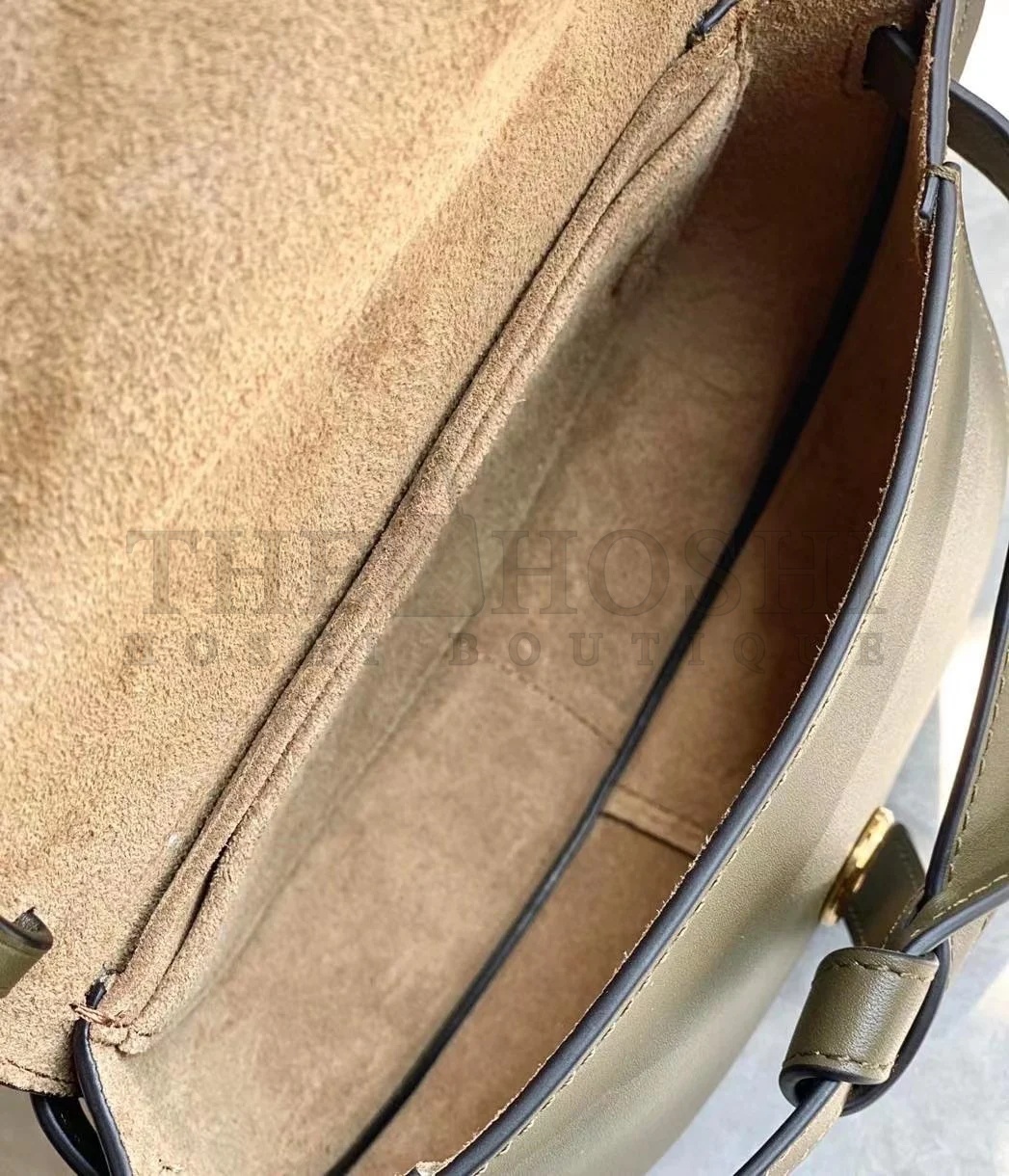 L0ew* Gate Dual Mini Bag In Autumn Green Calfskin Master Quality